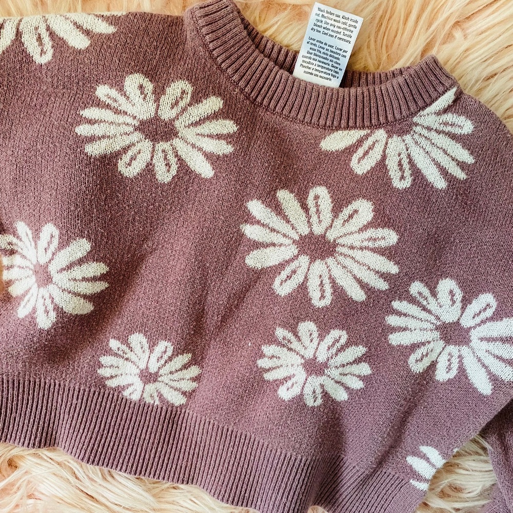 Toddler girl crop sweater